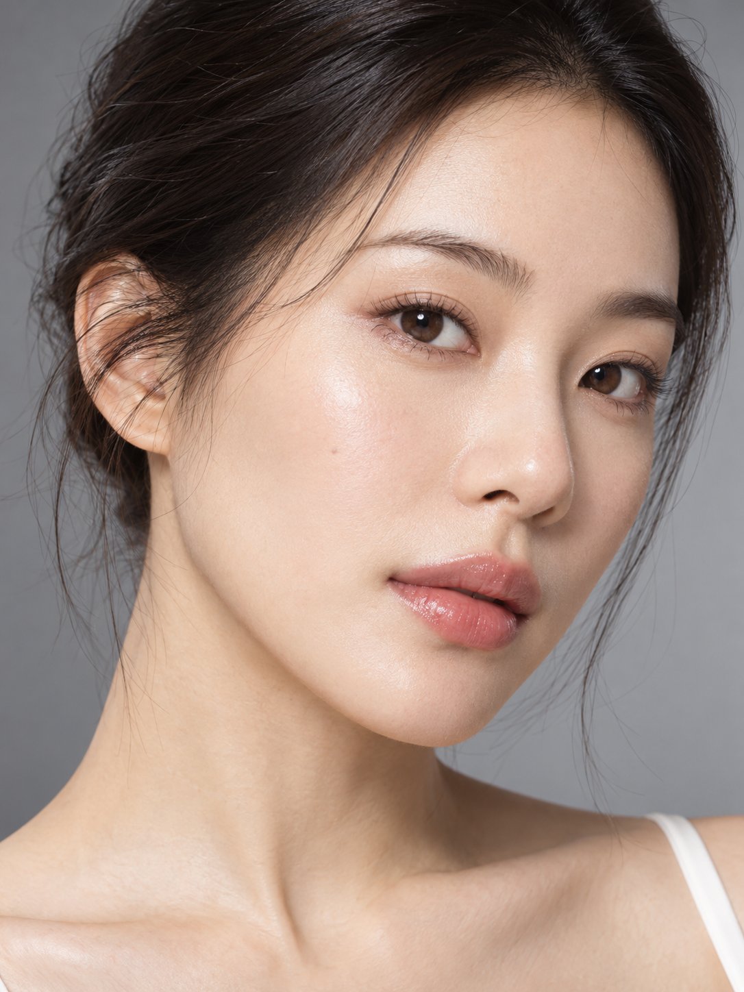두 장의 참고 이미지를 하나의 사실적인 하이엔드 상업 스킨케어 광고 사진으로 합성해 주세요.
참고 이미지 1(M0): 유일한 인물 정체성 및 촬영 스타일 참고.
참고 이미지 2(K — AI image prompt — GPT Image 2.5