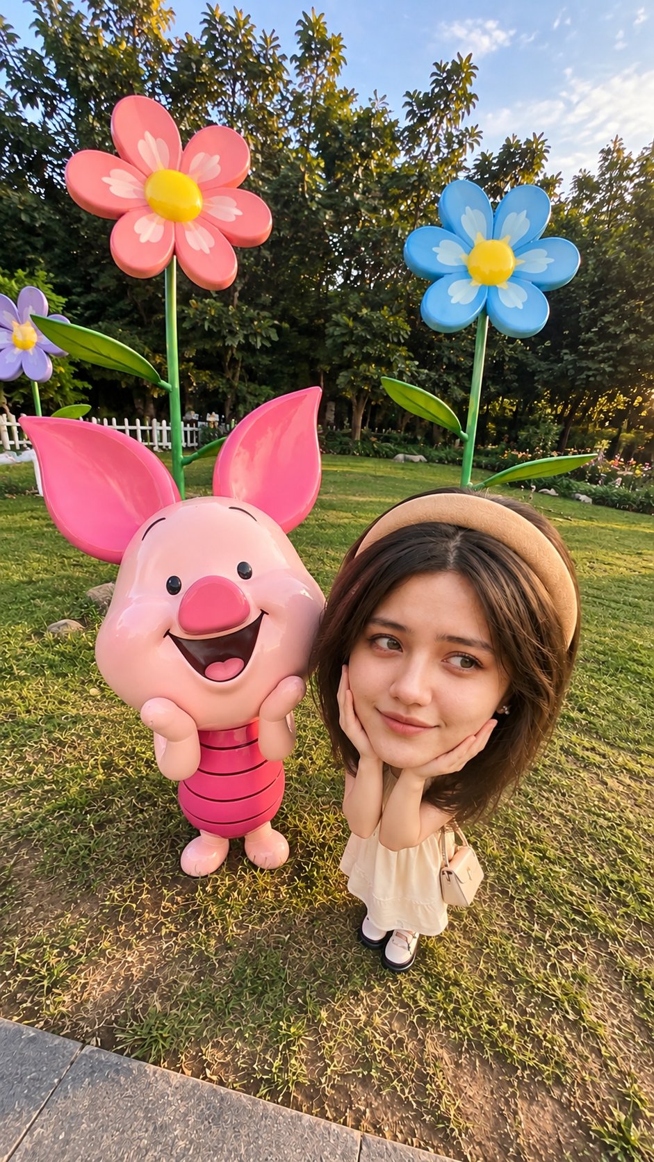 Meitu Big-Head Garden Caricature — AI image prompt — GPT Image 2.5 — Character, Realistic, Portrait - 2