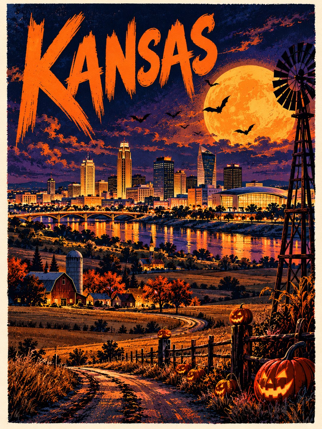 Universal Halloween Travel Art Poster — AI image prompt — GPT Image 2.5 — Poster, Vintage, Mysterious - 2