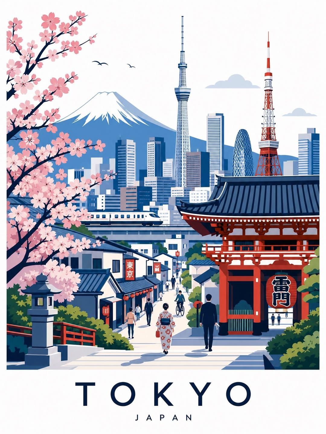 Vintage Illustrated City Travel Poster — AI image prompt — GPT Image 2.5 — Vector, Poster, Vintage - 3