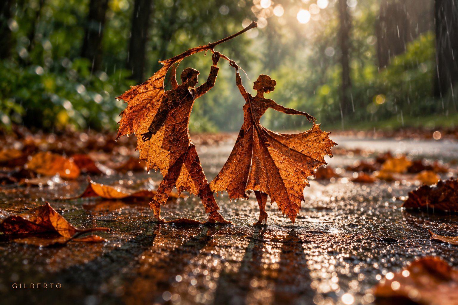 Leaf-carving ballerina macro artwork — AI image prompt — GPT Image 2.5 — Nature, Macro, Still Life - 2