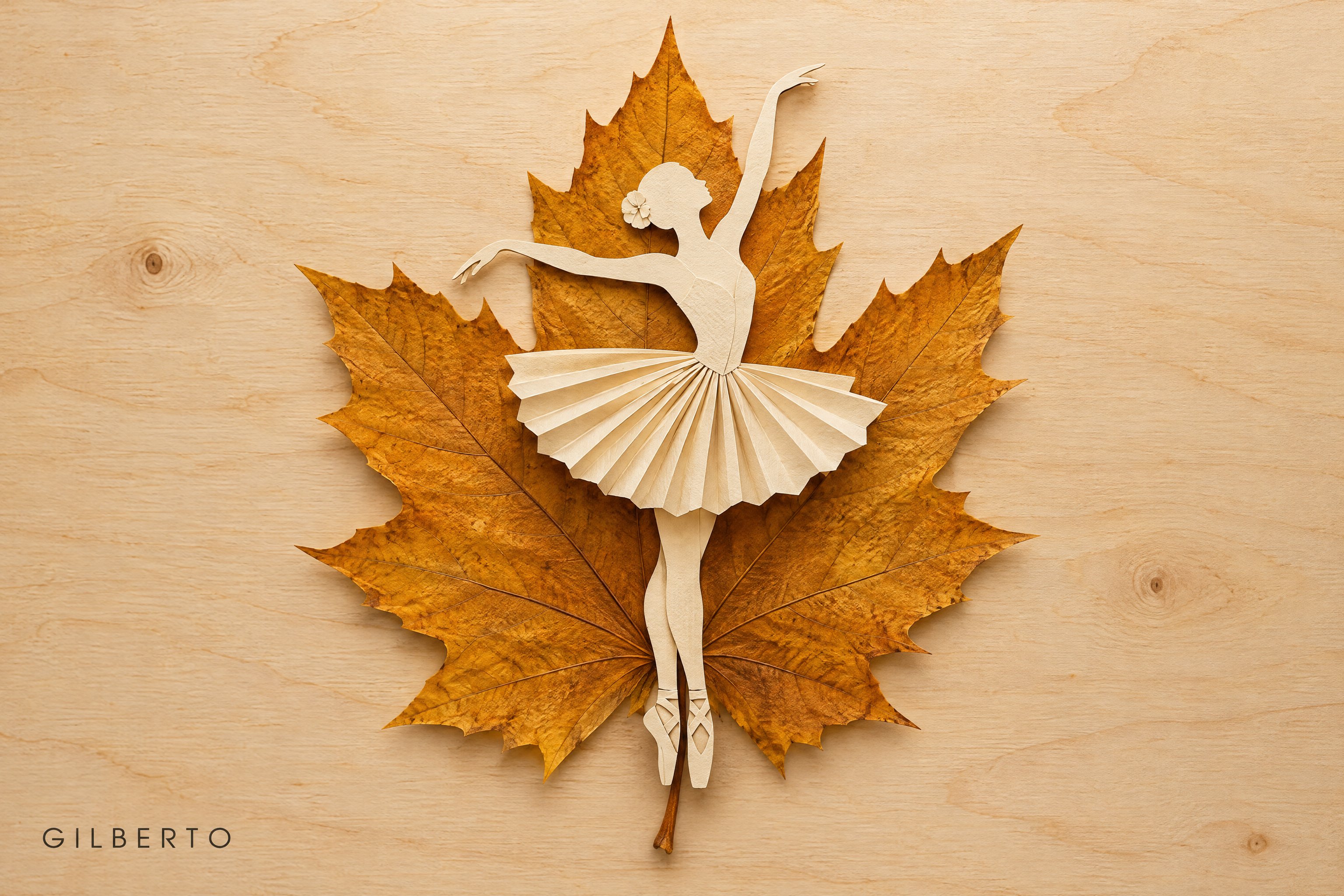 Leaf-carving ballerina macro artwork — AI image prompt — GPT Image 2.5 — Nature, Macro, Still Life - 4