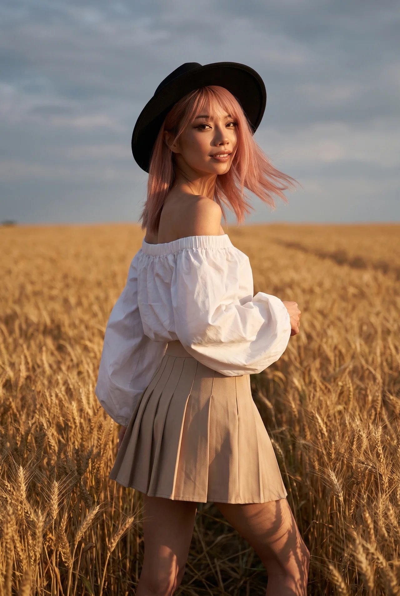 황금 밀밭의 여인 — AI image prompt — Seedream 5 — Cinematic, Fashion, Portrait - 2
